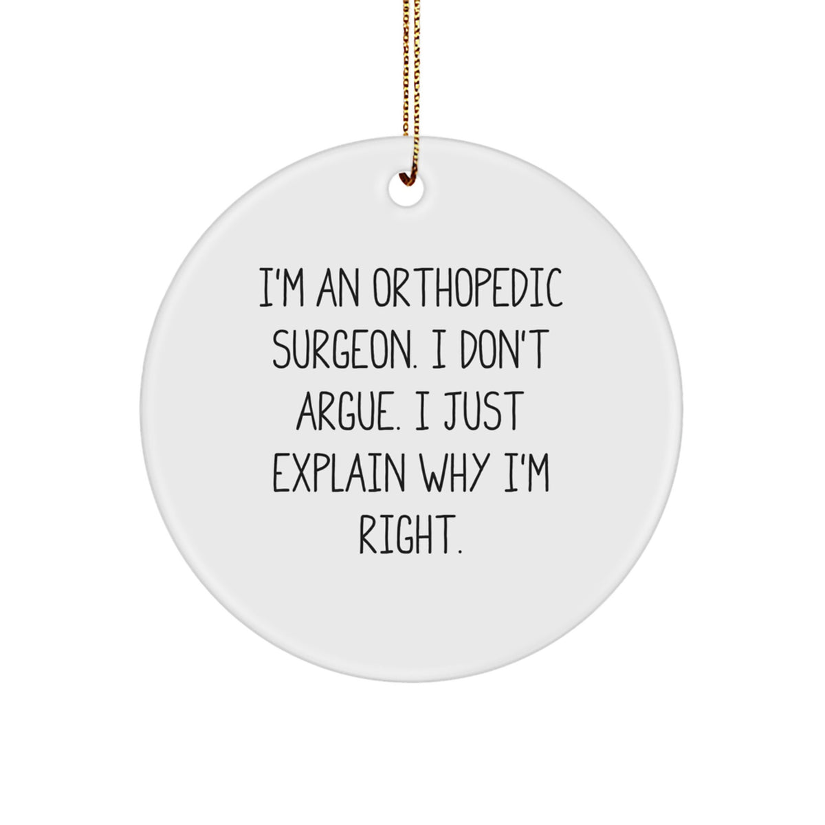 Christmas Ornament Gift for Family Orthopedic Surgeon - Treasure, I - Image 1