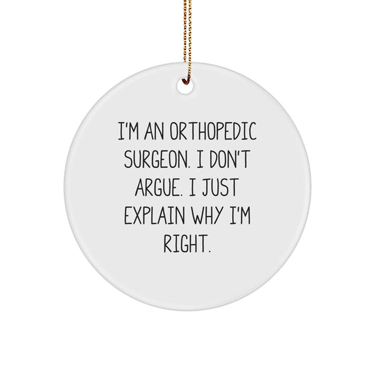 Christmas Ornament Gift for Family Orthopedic Surgeon - Treasure, I - Image 1