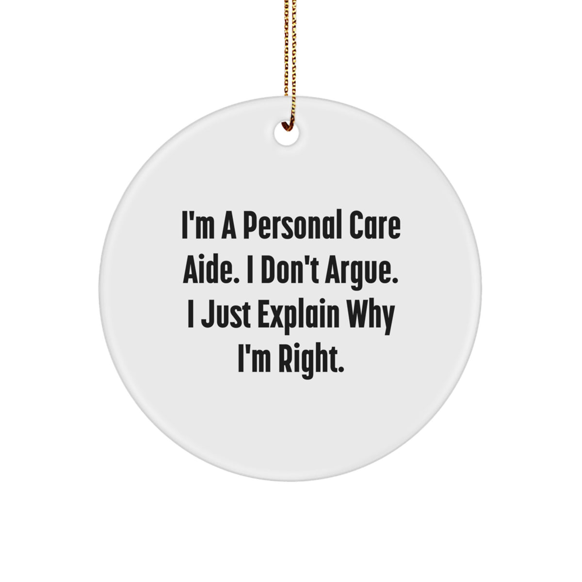 Christmas Gift Witty Personal Care Aide Ornament - Surprise for Teens - Image 1