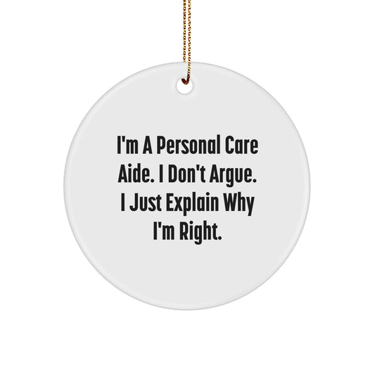 Christmas Gift Witty Personal Care Aide Ornament - Surprise for Teens - Image 1