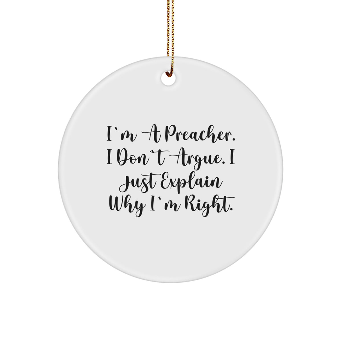 Confident Preacher Christmas Ornament Gift for Roommates - Memento - Image 1