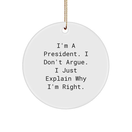 Christmas Gift President Circle Ornament for Teens Surprise - Image 1
