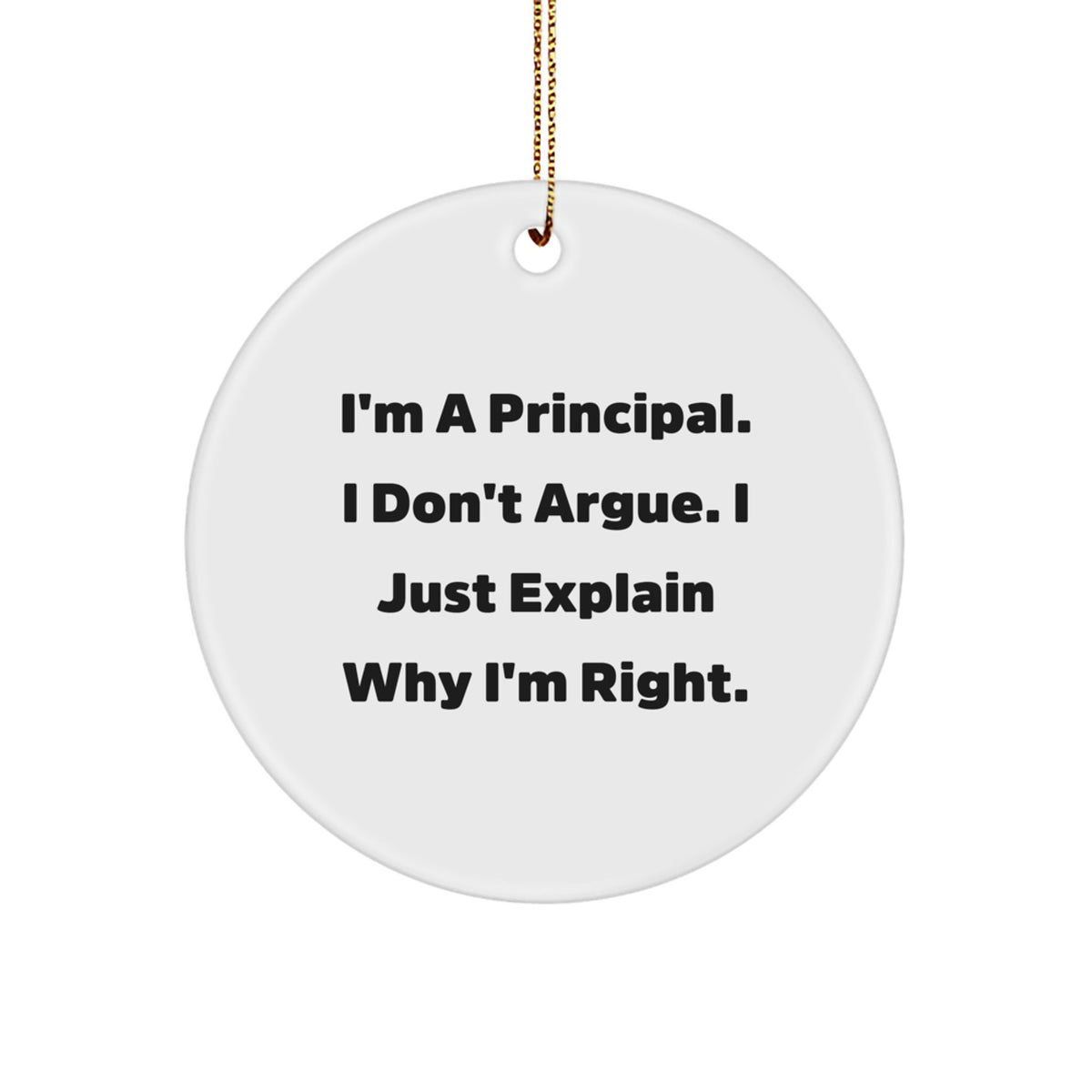 Principal Keepsake Christmas Ornament for Him Gift – Holiday Decor - Image 1