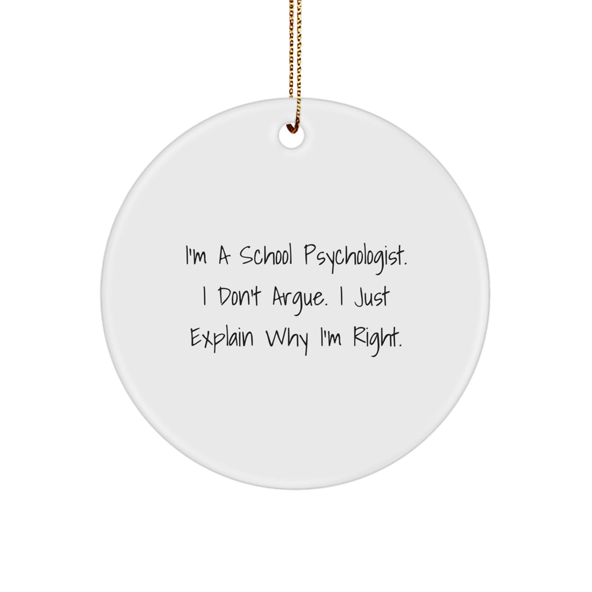 Christmas Gift for Her School Psychologist Keepsake Ornament Present - Image 1