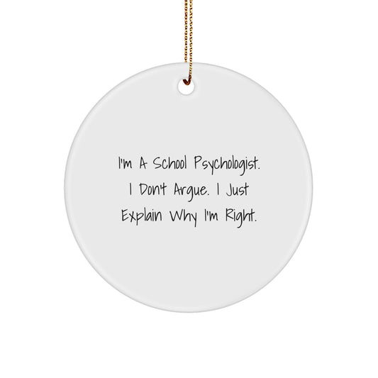Christmas Gift for Her School Psychologist Keepsake Ornament Present - Image 1
