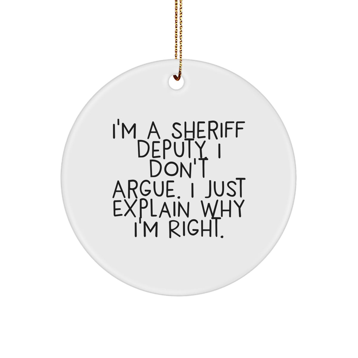 Sheriff Deputy Collectible Christmas Ornament for Neighbors Gift - Image 1