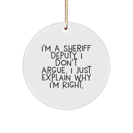 Sheriff Deputy Collectible Christmas Ornament for Neighbors Gift - Image 1