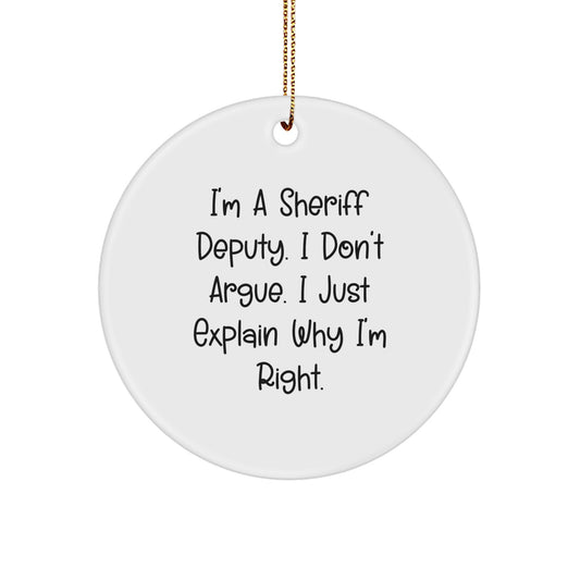 Sheriff Deputy Christmas Ornament for Family Treasure Gift - Image 1