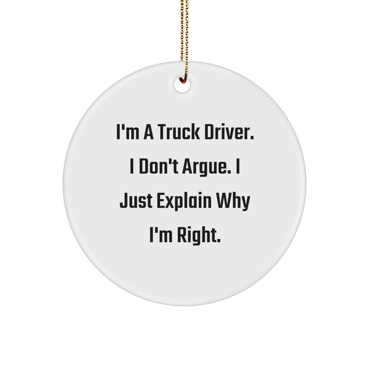 Truck Driver Keepsake Premium Christmas Ornament for Him Gift - Image 1