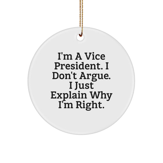 Christmas Ornament Gift Hilarious Vice President Idea for Coworkers - I - Image 1
