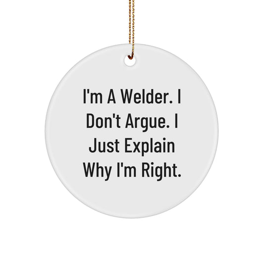 Witty Welder Christmas Ornament Gift for Friends - Novelty Keepsake - Image 1