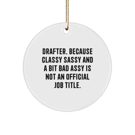 Drafter Keepsake Christmas Ornament for Him Gift Surprise Holiday - Image 1