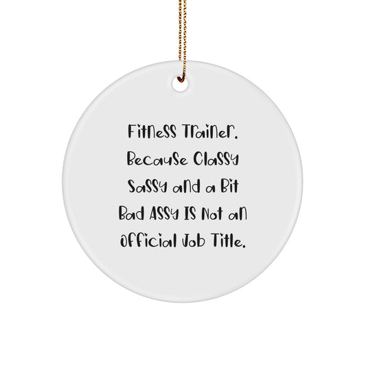 Circle Ornament for Kids Treasure – Fitness Trainer Christmas Gift - Image 1