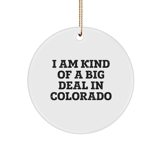 Colorado Circle Ornament - 'I Am Kind Of A Prime Selection' Funny Quote Christmas Unique Gift for Men Women Friends Family from Colorado - Image 1