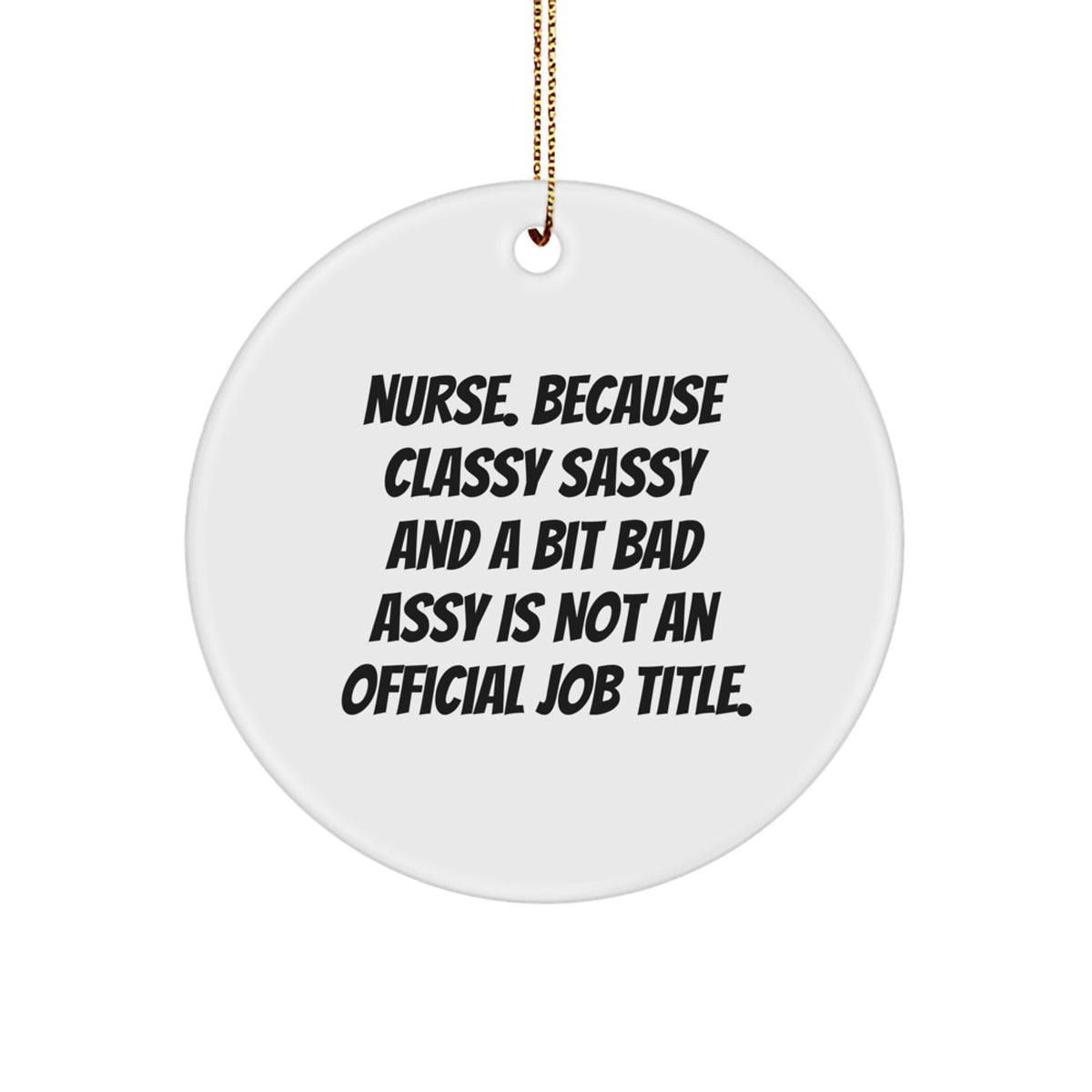 Nurse Circle Ornament for a Best Friend Companion – Christmas Gift - Image 1