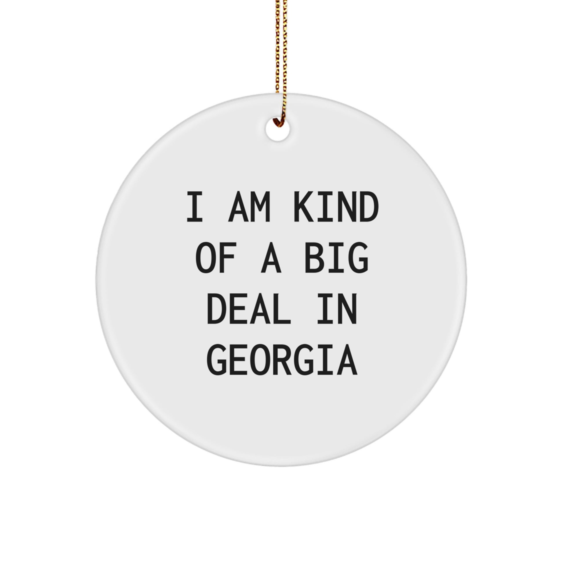 Funny Georgia Circle Ornament Gifts from Friends and Family, I Am Kind Of A Prime Selection In Georgia Christmas Decoration - Image 1