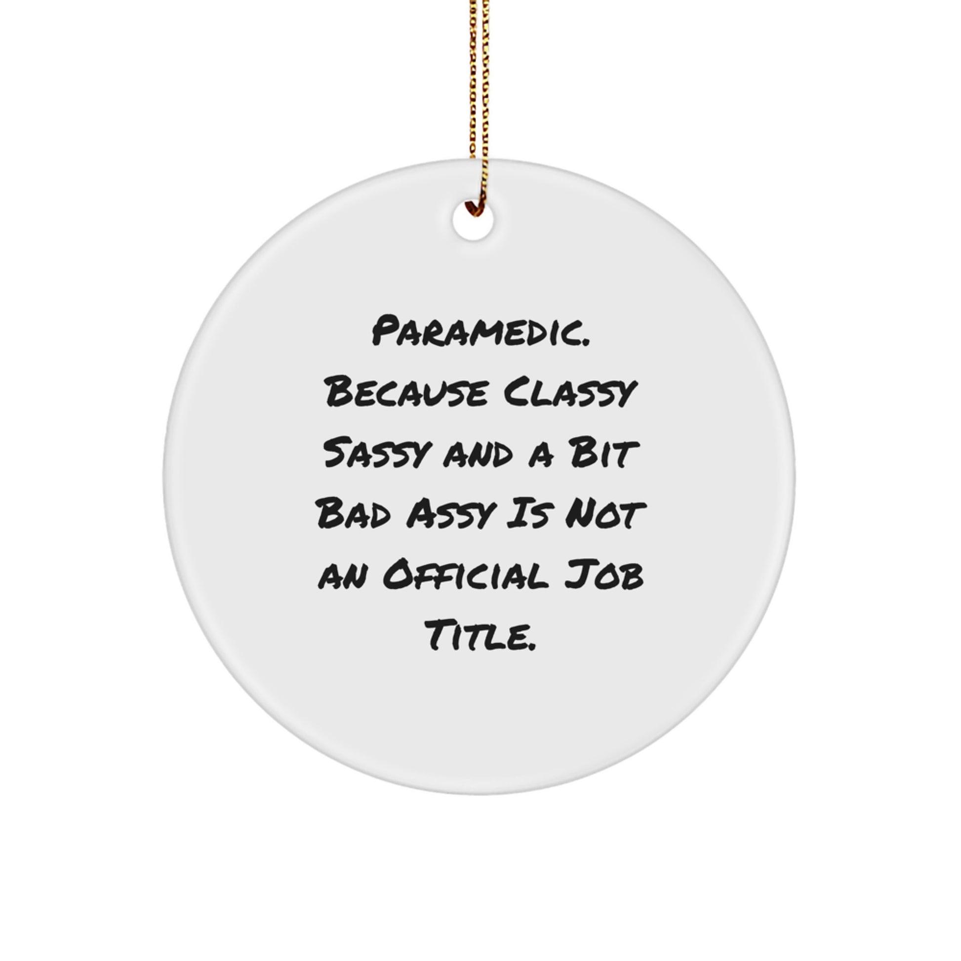 Funny Rescue Worker Circle Ornament Gifts for Rescue Worker Men - Rescue Worker Christmas Unique Gifts from Friends - Image 1