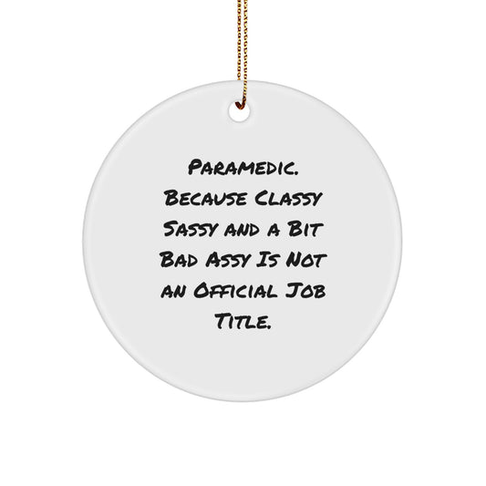 Funny Rescue Worker Circle Ornament Gifts for Rescue Worker Men - Rescue Worker Christmas Unique Gifts from Friends - Image 1