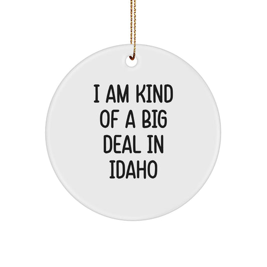 Idaho Circle Christmas Ornament for Him Gift I Am Kind Of A Prime Selection - Image 1