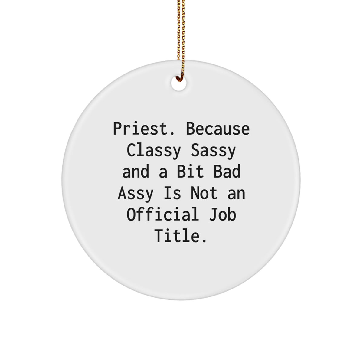 Christmas Ornament Gift for Neighbors - Priest, Collectible, Classy - Image 1