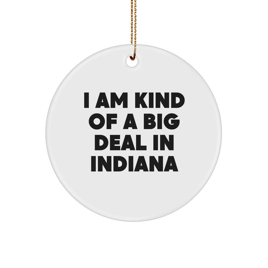 Funny Indiana Circle Ornament Gifts from Friends for Indiana Lovers, I Am Kind Of A Prime Selection In Indiana - Image 1