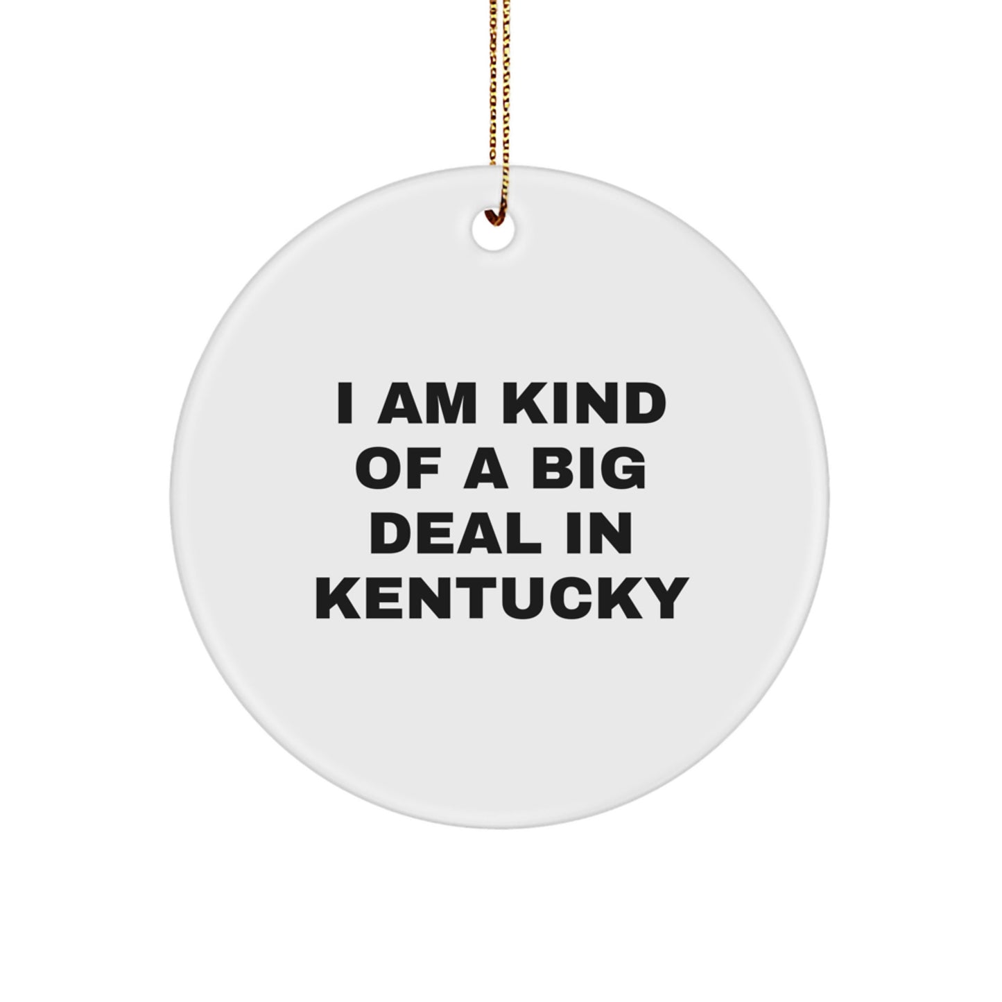 Funny Kentucky Circle Ornament Gifts from Men to Kentucky Family for Christmas - Image 1