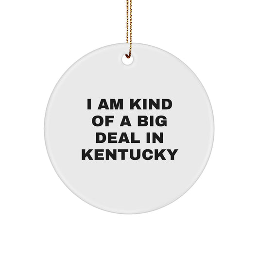 Funny Kentucky Circle Ornament Gifts from Men to Kentucky Family for Christmas - Image 1