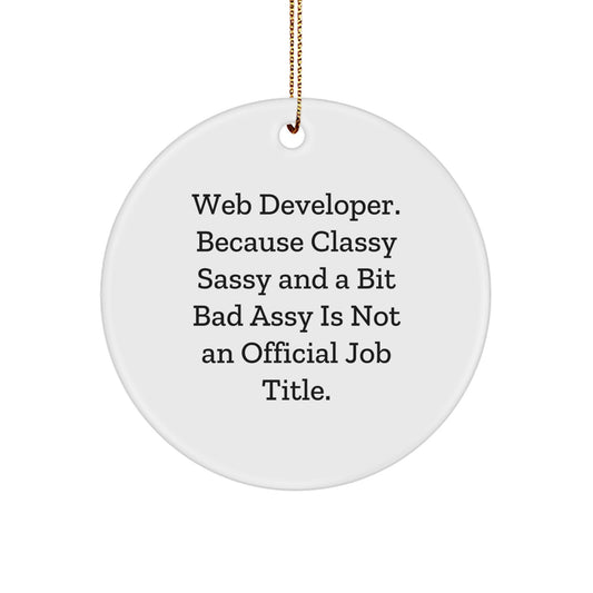 Web Developer Keepsake Christmas Ornament for Him Surprise Bright Gift - Image 1