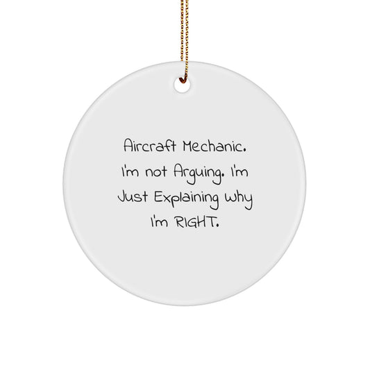Aircraft Mechanic Christmas Ornament Idea for Coworkers Gift - Image 1
