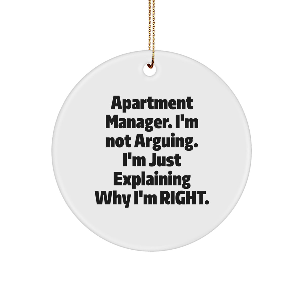 Christmas Gift for Her Apartment Manager Ornament Present - Image 1