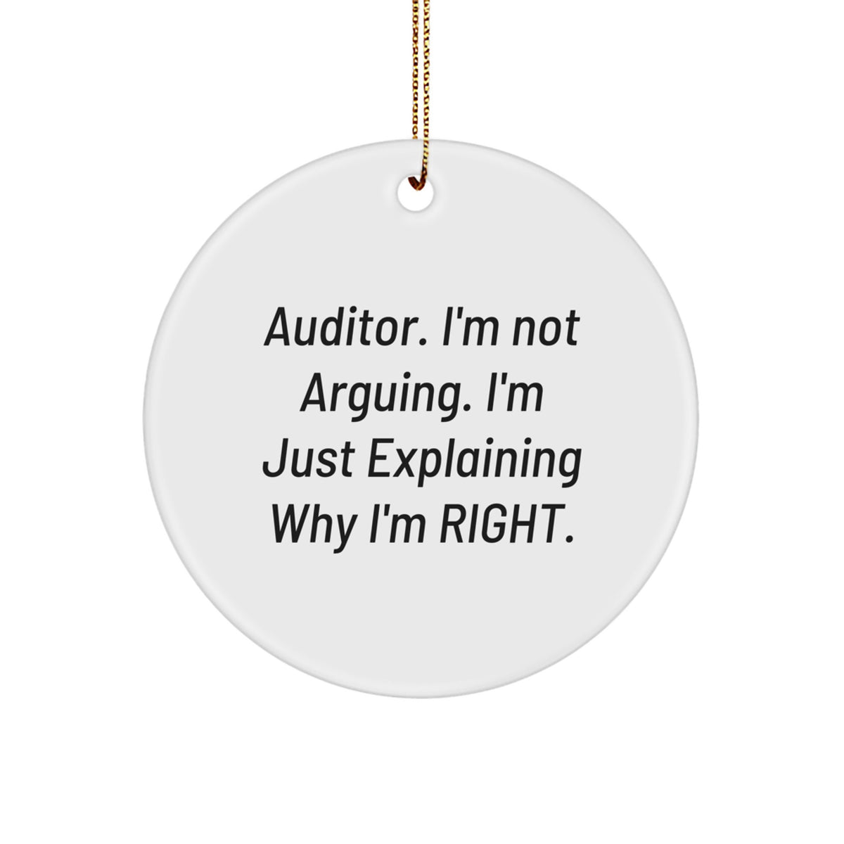 Auditor Circle Ornament Collectible Christmas Unique Gift for Neighbors - Image 1