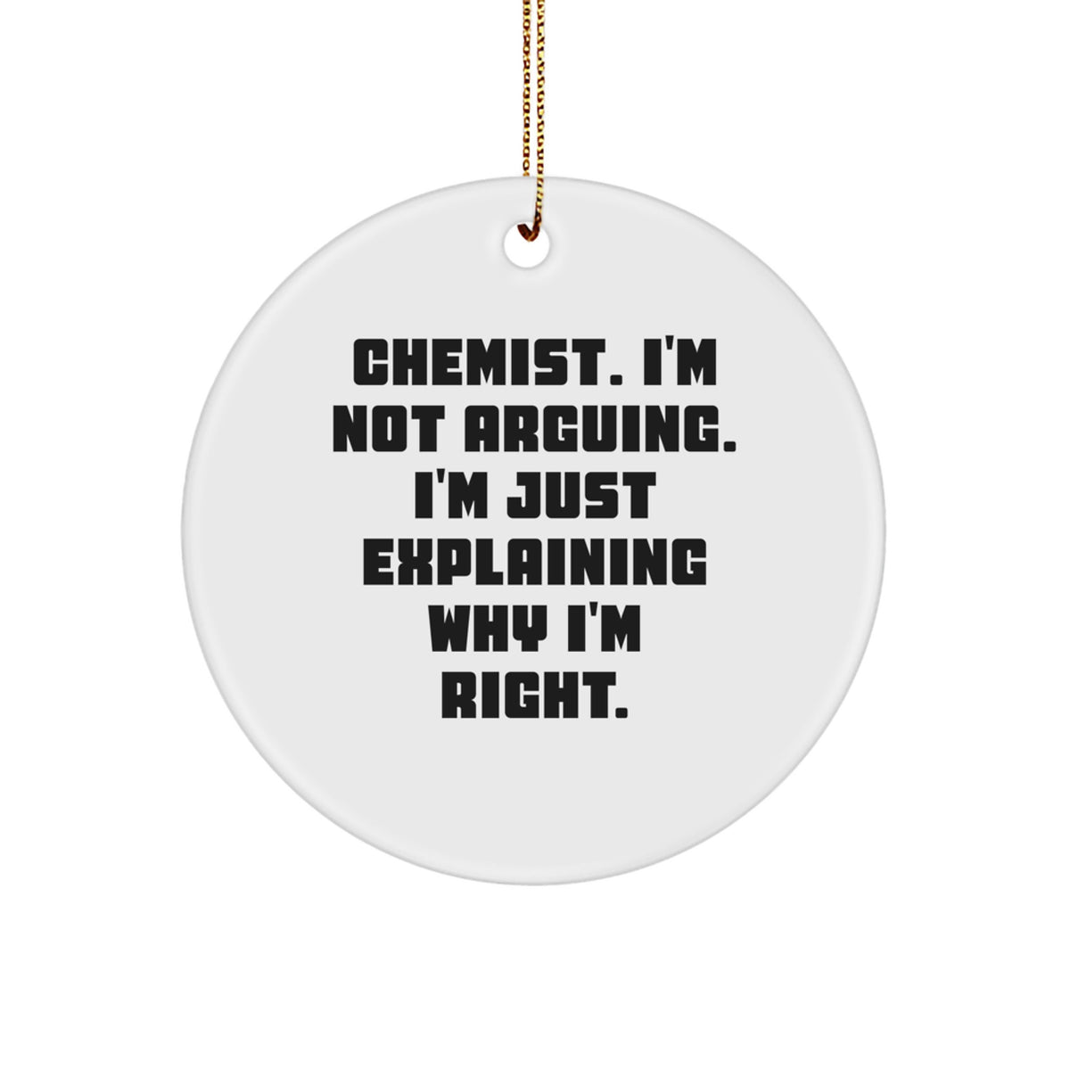 Chemist Circle Ornament Collectible for Neighbors Bright Christmas Gift - Image 1