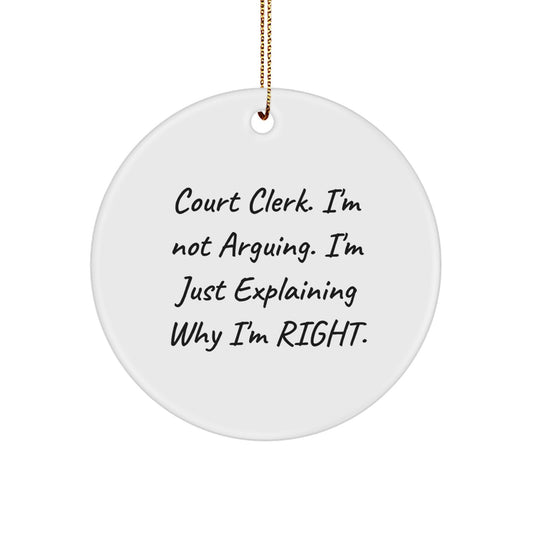 Funny Court Clerk Christmas Unique Gifts from Friends for Court Clerk Men Women - Image 1