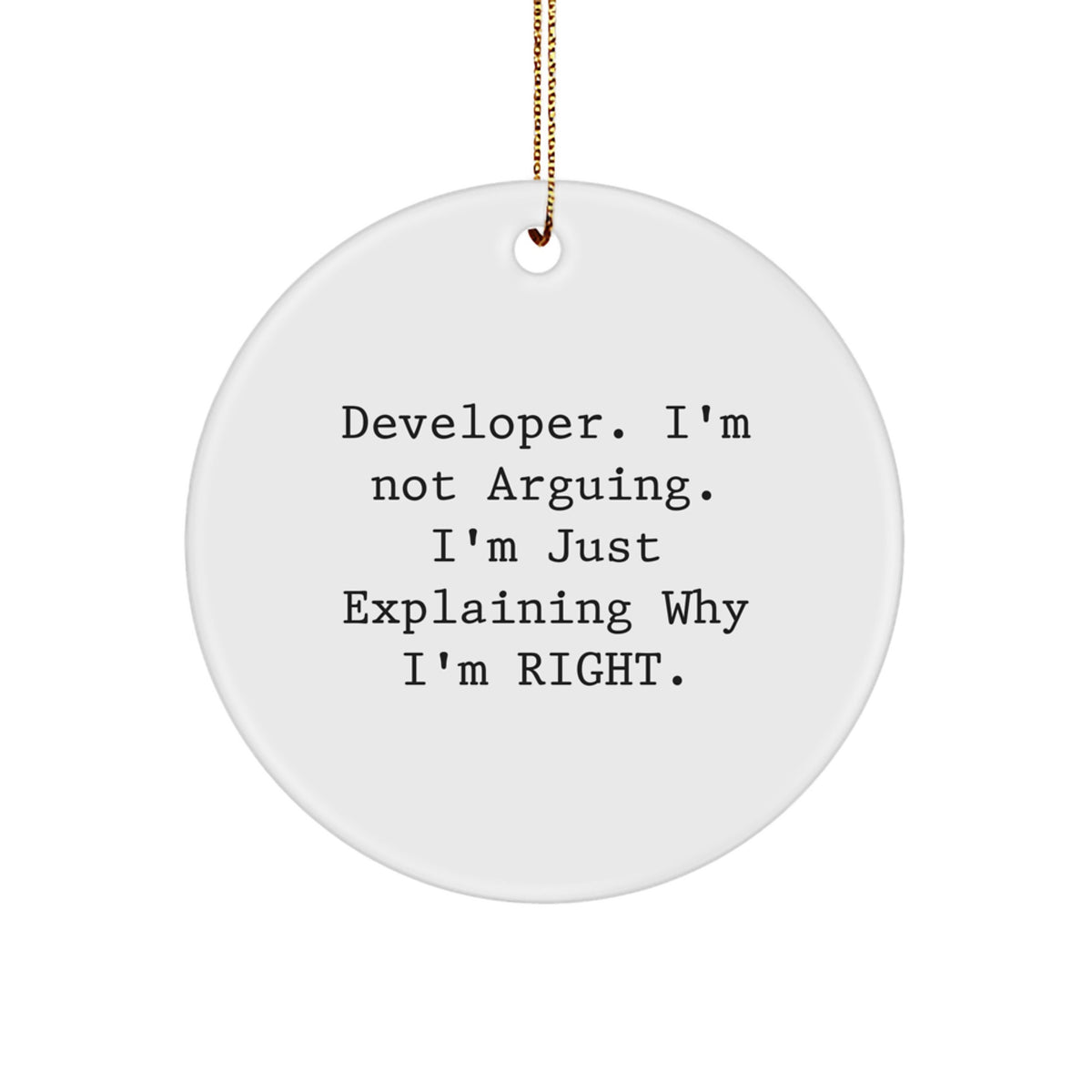 Christmas Gift for Family Developer Circle Ornament - Treasure - Image 1