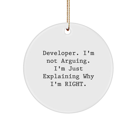 Christmas Gift for Family Developer Circle Ornament - Treasure - Image 1