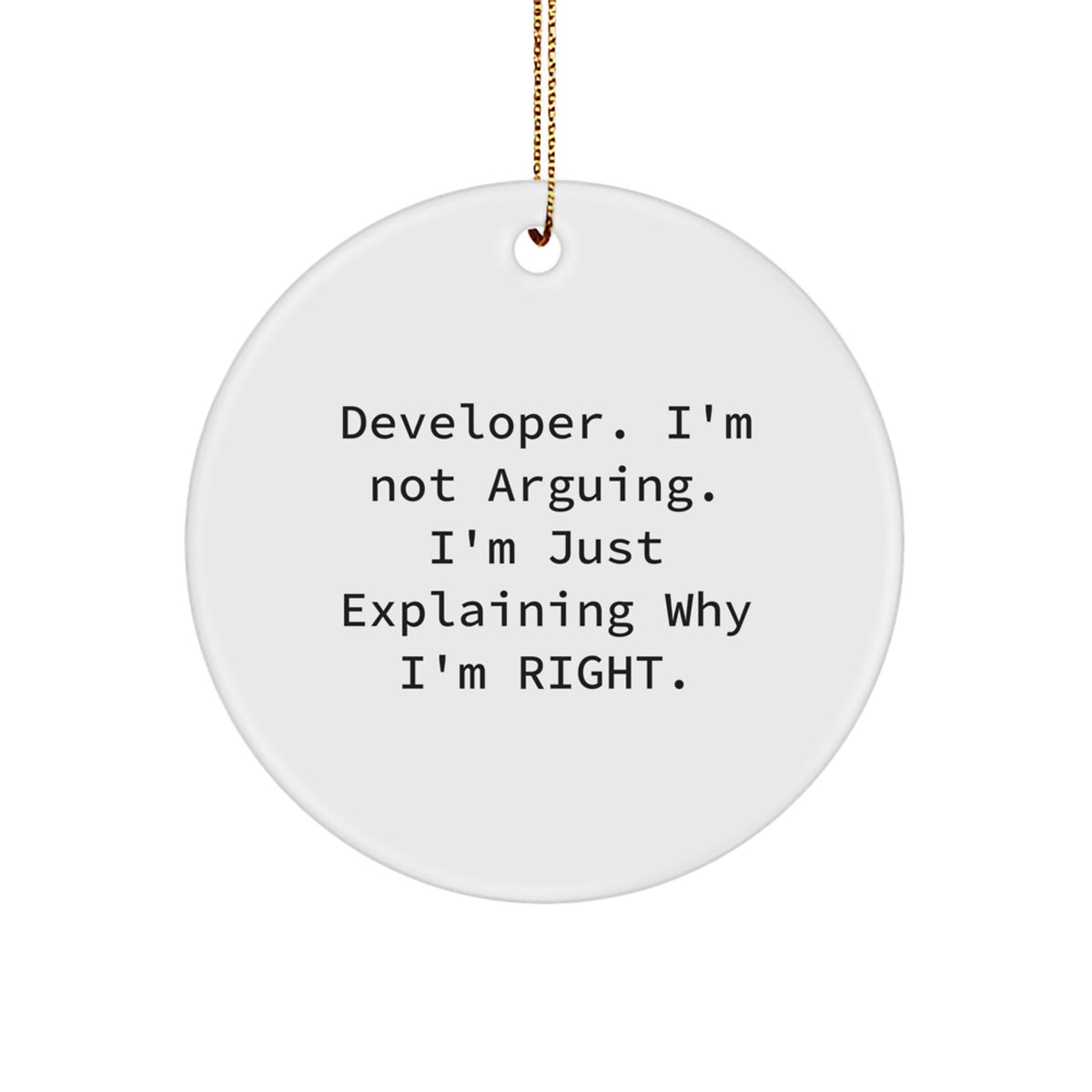 Developer Keepsake Christmas Ornament for Him Gift - Image 1