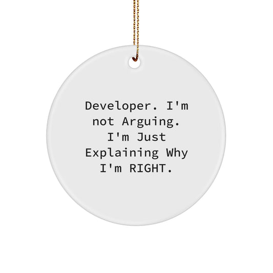 Developer Keepsake Christmas Ornament for Him Gift - Image 1