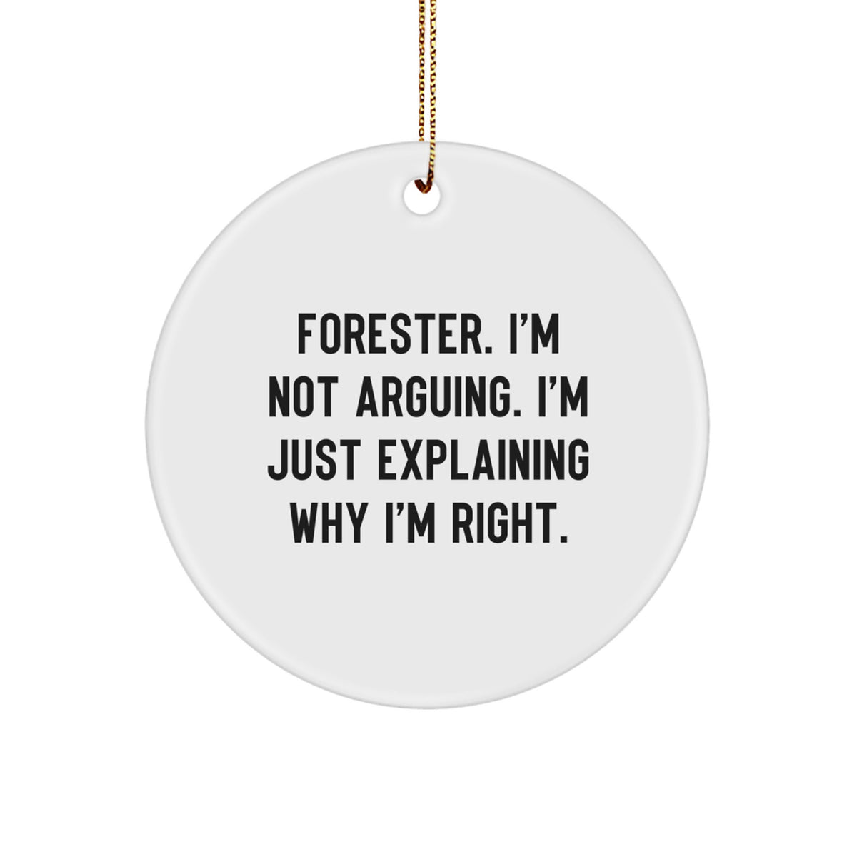 Christmas Gift for Her Forester Ornament Present Keepsake Humorous - Image 1