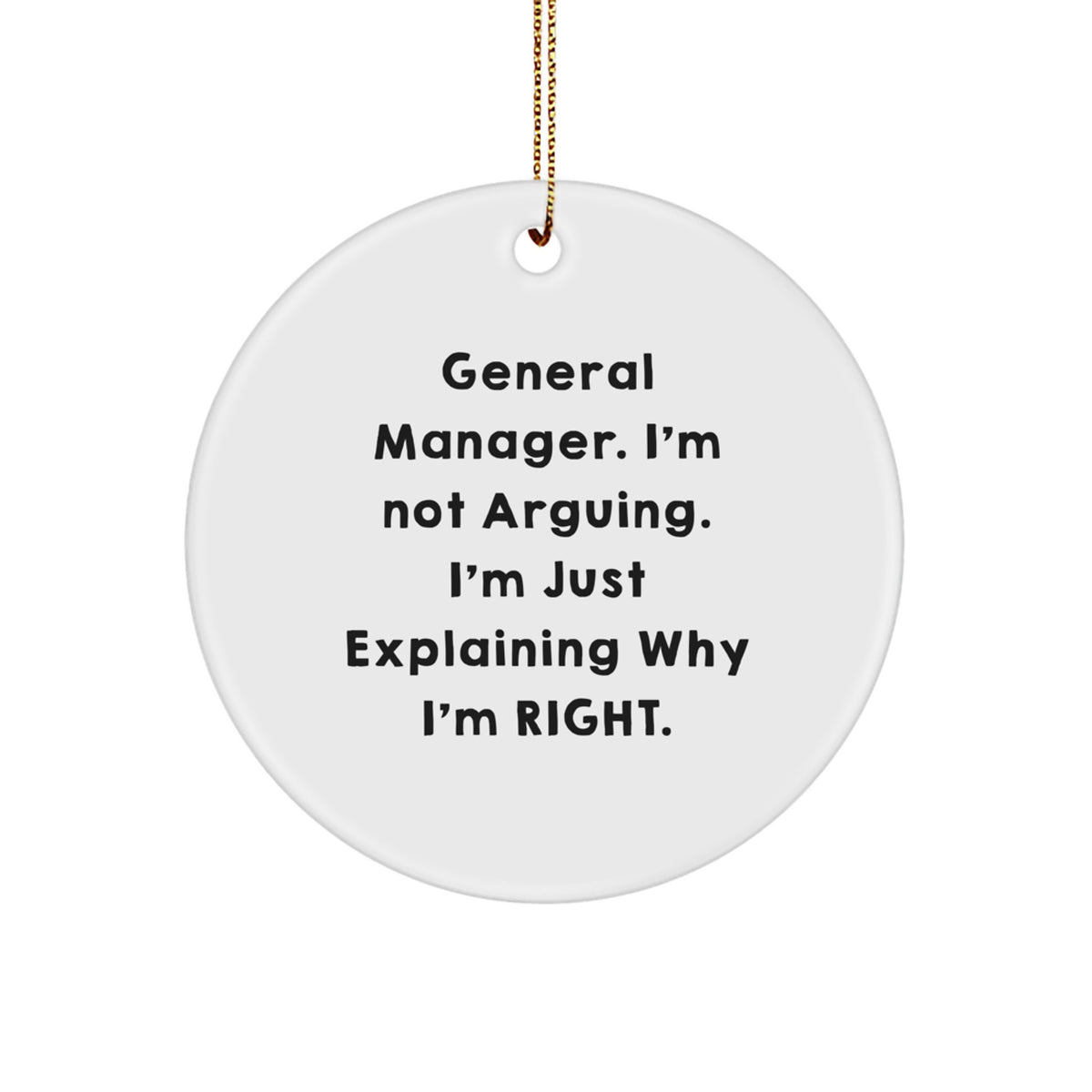 Christmas Gift Funny General Manager Christmas Ornament Present for Her - Image 1
