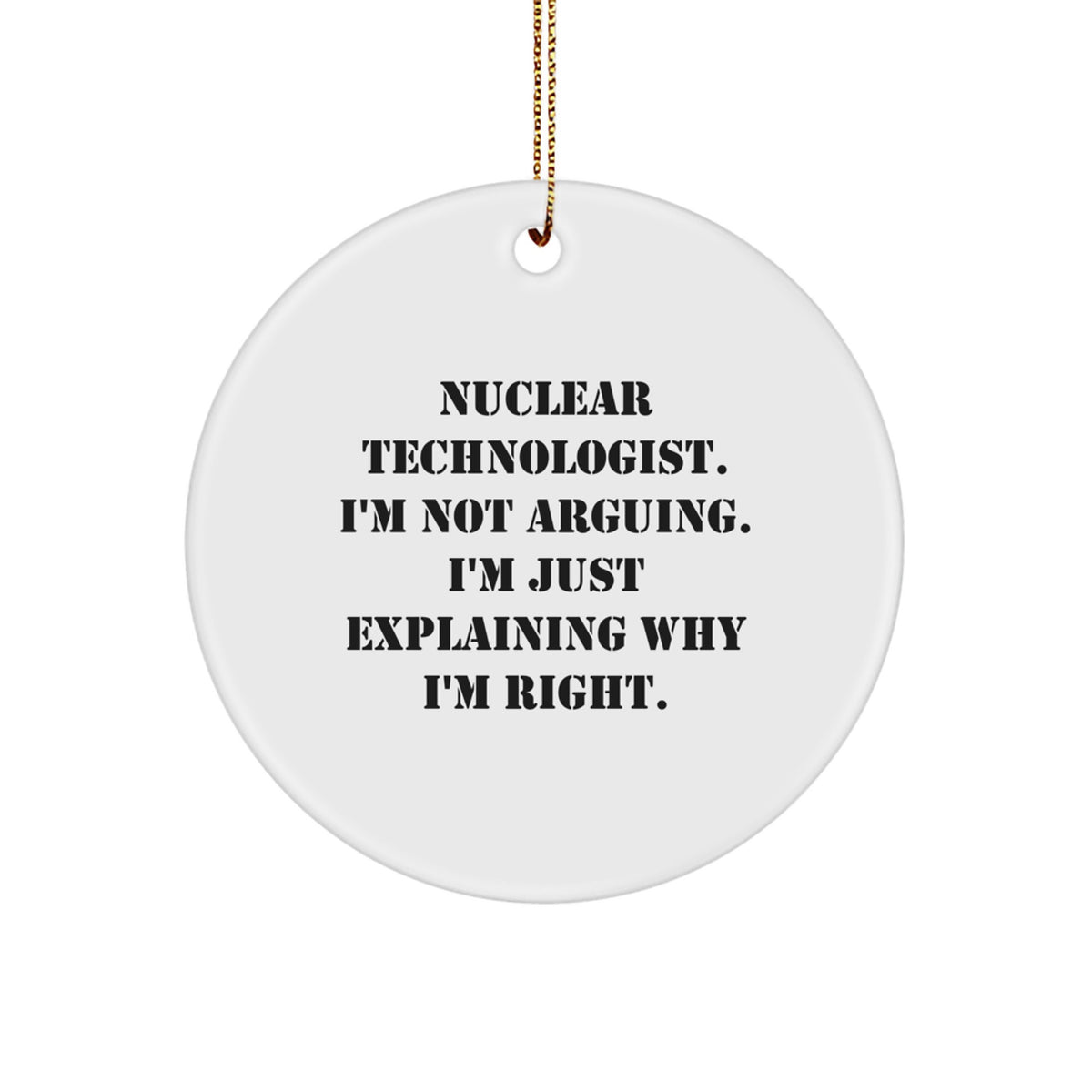 Nuclear Technologist Christmas Ornament Gift for Family - Treasure - Image 1