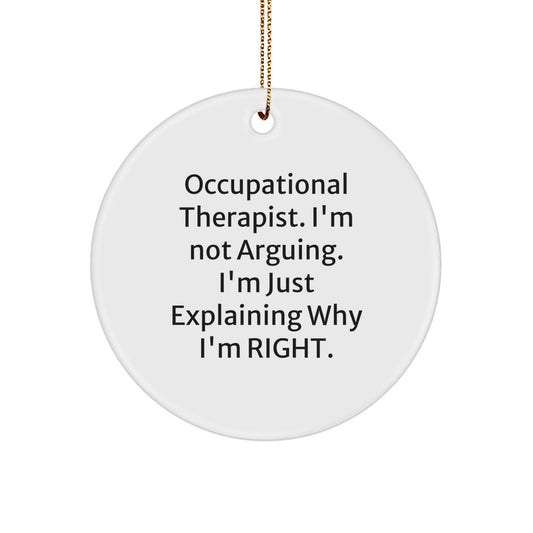Occupational Therapist Circle Ornament for Coworkers Idea Christmas Gift - Image 1