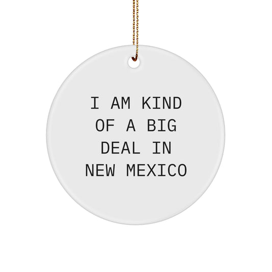 New Mexico Circle Ornament Gifts from Friends, Funny Quote I Am Kind Of A Prime Selection In New Mexico, Christmas Unique Gifts - Image 1