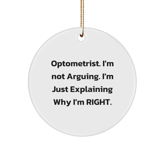 Christmas Gift for Roommates Collectible Optometrist Circle Ornament - Image 1