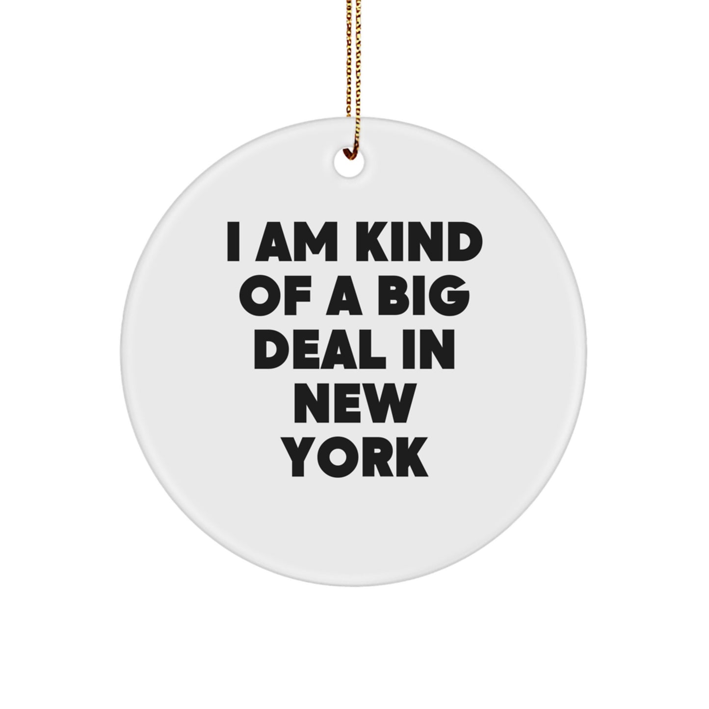 New York City Circle Ornament, Funny Gift from Friends for a Prime Selection in the City, Christmas Unique Gifts - Image 1