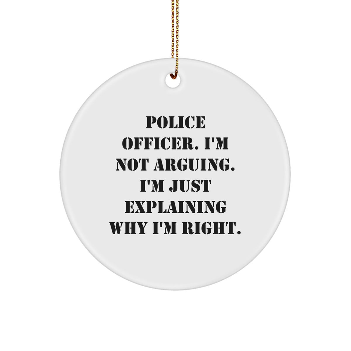 Police Officer Keepsake Christmas Ornament for Him Bright Gift - Image 1