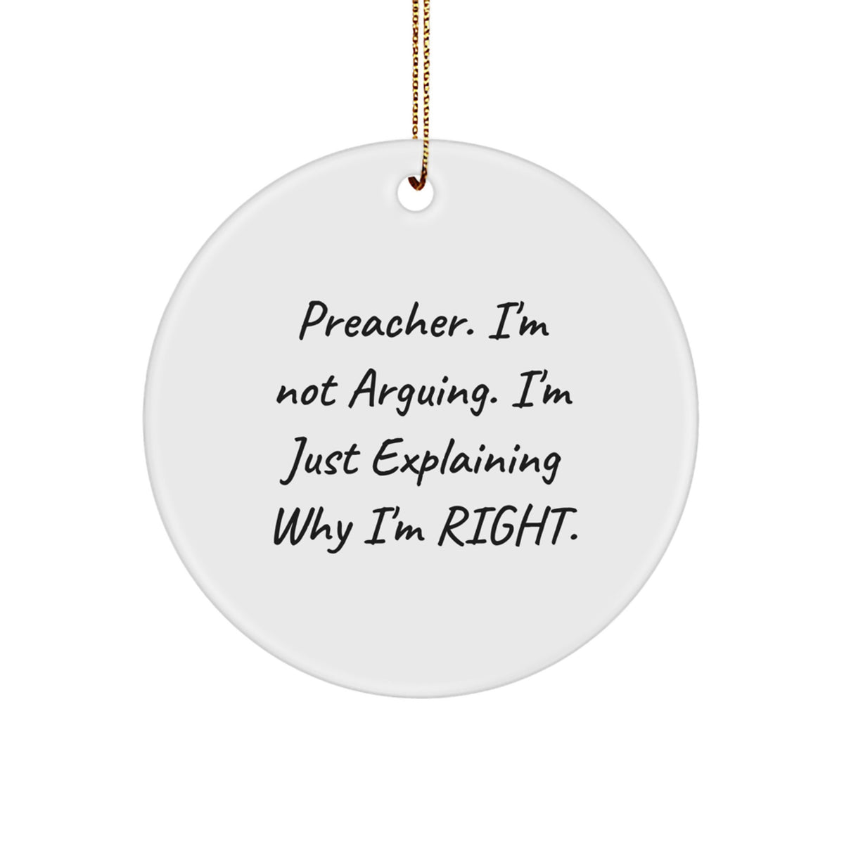Christmas Gift for Her Preacher Present - Assertive Quote Keepsake - Image 1