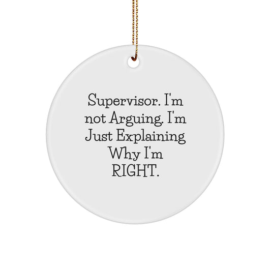Sarcastic Supervisor Christmas Ornament for Novelty Friends Gift - Image 1