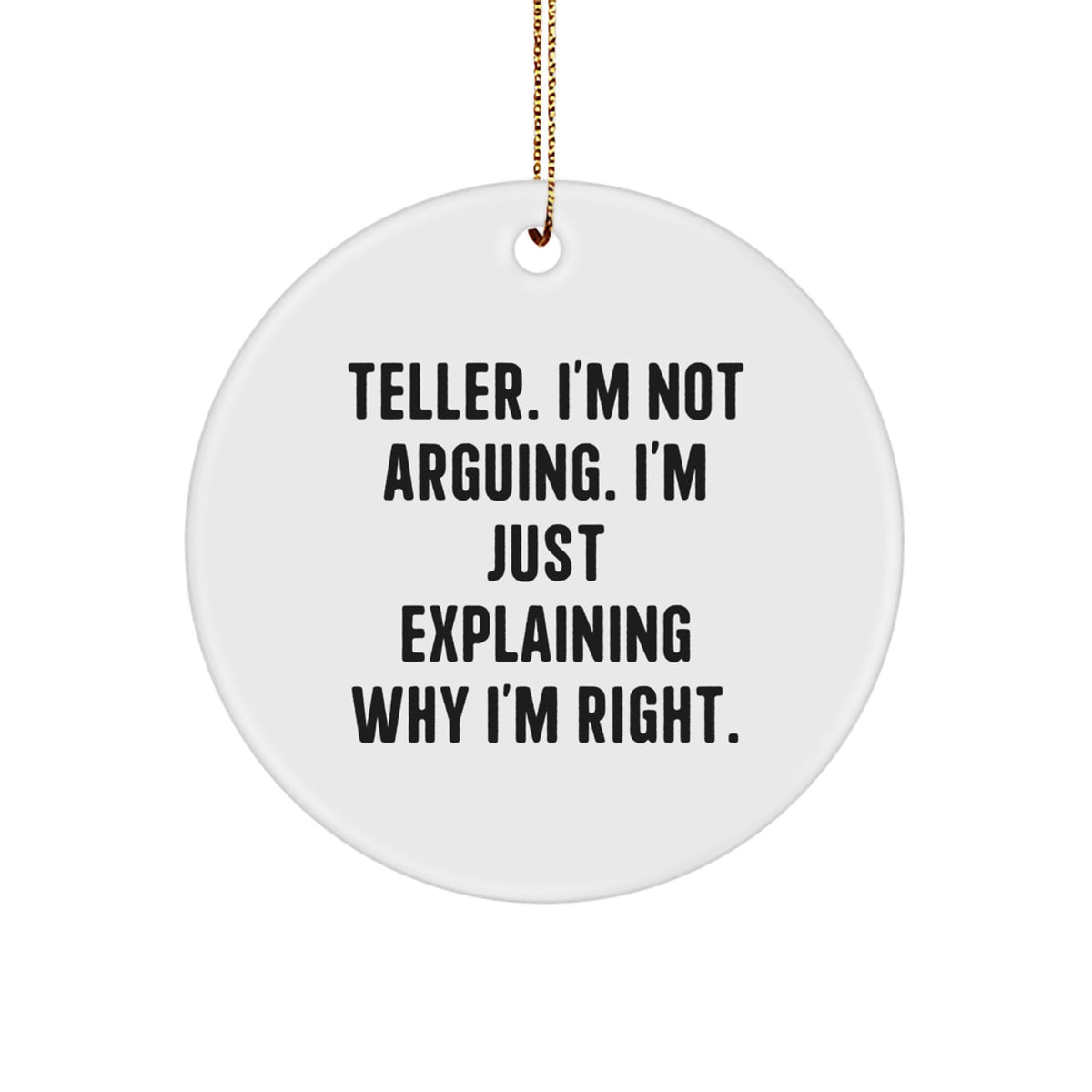 Teller Circle Ornament Idea for Coworkers Christmas Gift - Image 1