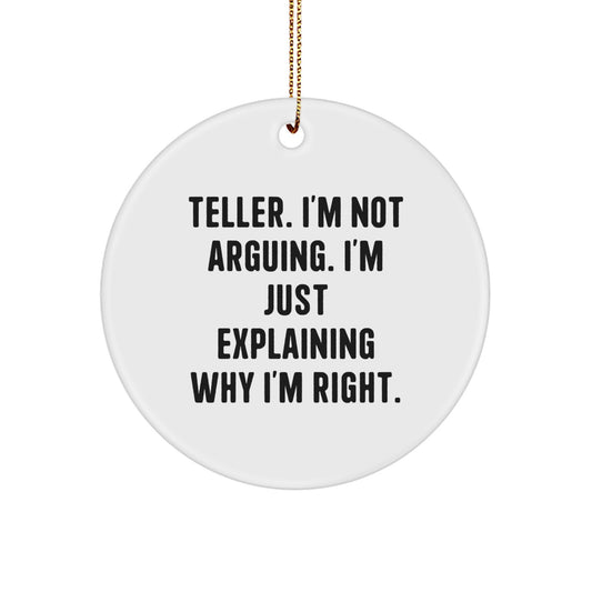 Teller Circle Ornament Idea for Coworkers Christmas Gift - Image 1