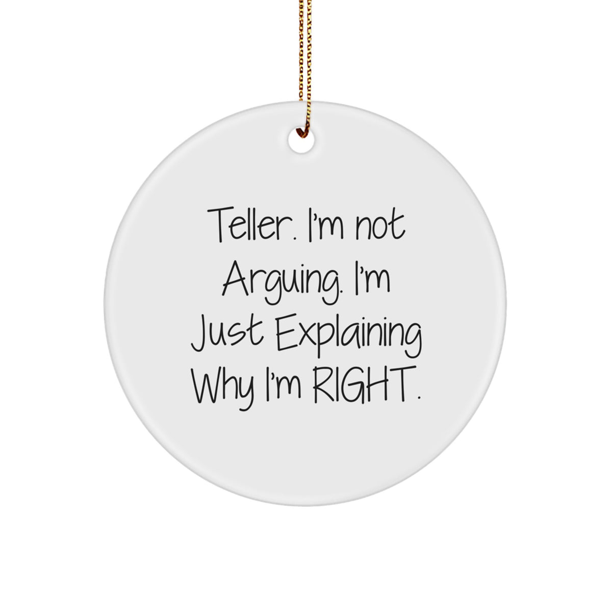 Teller Circle Ornament Keepsake for Him Christmas Gift - Image 1